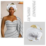 Already Made Big Braid Turban Cap – Nigerian Aso Oke Auto Gele Party Headwrap - Free Delivery Worldwide only at Flexi Africa