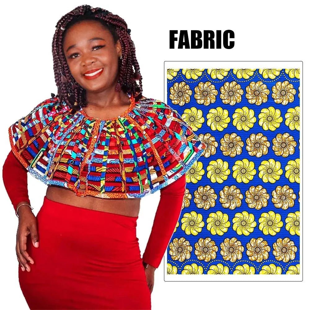 Ankara African Net Necklaces Shawl Collar Women Accessories Multistrand - Free Delivery Worldwide only at Flexi Africa