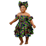 Bazin Riche African Ankara Party Dress for Girls – Multilayer Ruffle Design - Free Delivery Worldwide only at Flexi Africa