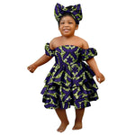 Bazin Riche African Ankara Party Dress for Girls – Multilayer Ruffle Design - Free Delivery Worldwide only at Flexi Africa