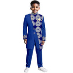 Boys African Dashiki Suit – Bazin Riche Formal Jacket & Pant Set - Free Delivery Worldwide only at Flexi Africa