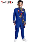 Boys African Dashiki Suit – Bazin Riche Formal Jacket & Pant Set - Free Delivery Worldwide only at Flexi Africa