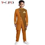 Boys African Dashiki Suit – Bazin Riche Formal Jacket & Pant Set - Free Delivery Worldwide only at Flexi Africa