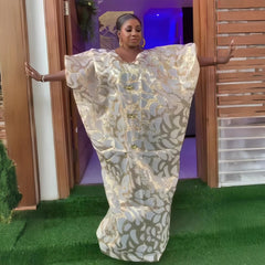 Chic plus size elegant dresses Jacquard fabric women dresses african fashion Luxury african dresses for women - Free Delivery