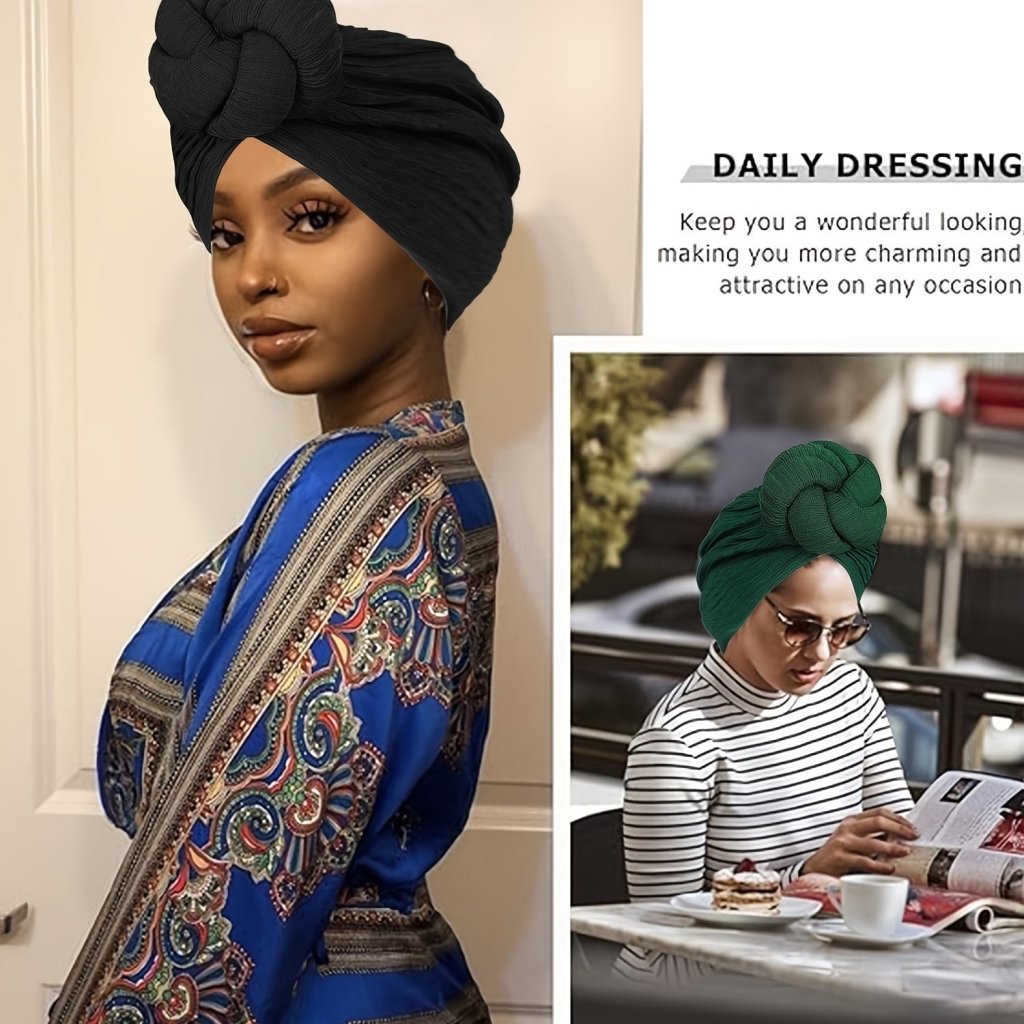 Comfortable Solid Color Headwrap – Floral Knot Women’s Turban - Free Delivery Worldwide only at Flexi Africa