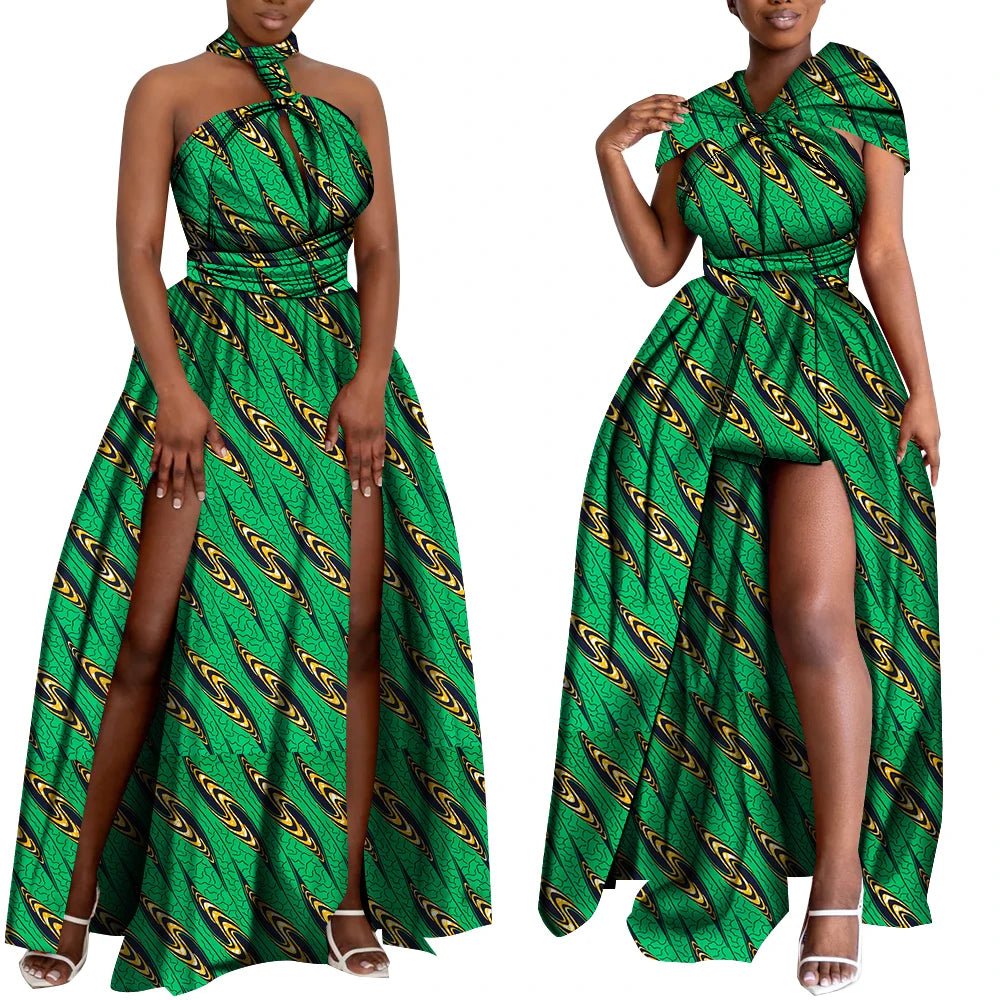 Convertible African Boho Maxi Dress – Multiway Wrap Bandage Style Party & Bridesmaid Gown - Free Delivery Worldwide only at Flexi Africa