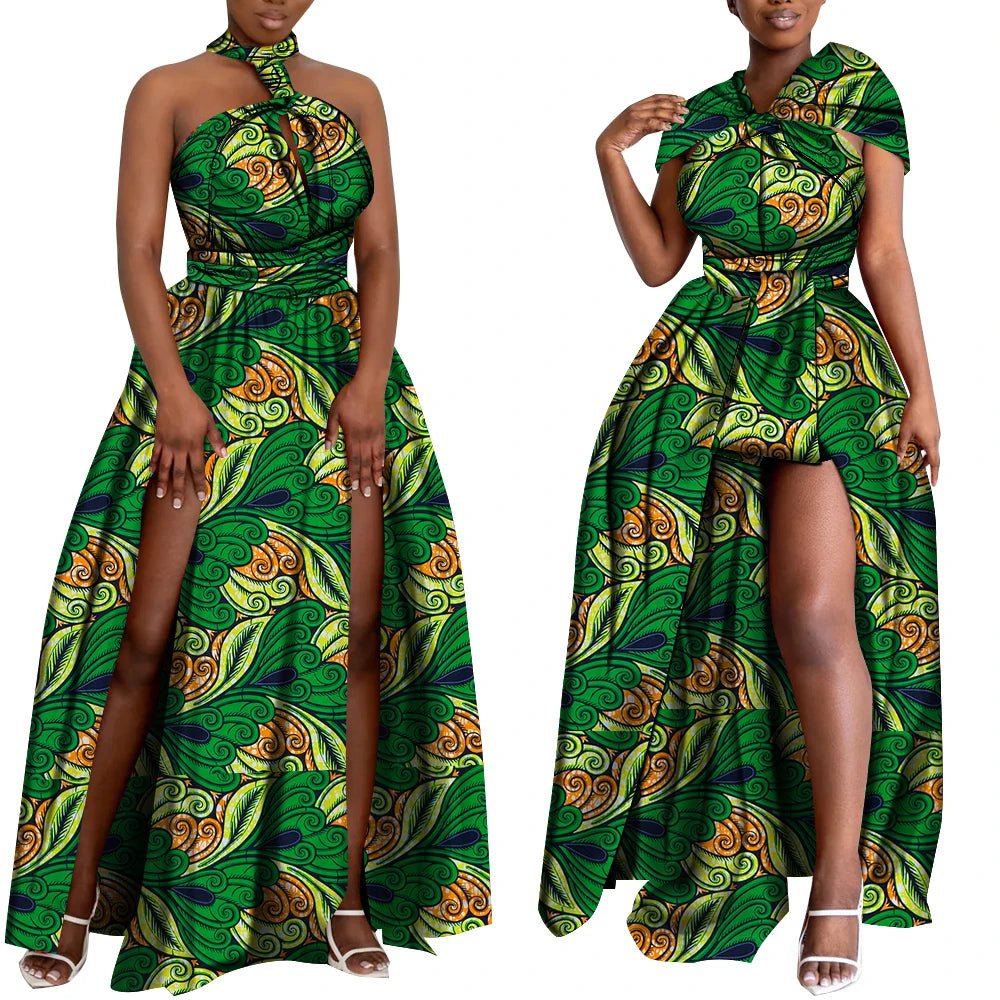 Convertible African Boho Maxi Dress – Multiway Wrap Bandage Style Party & Bridesmaid Gown - Free Delivery Worldwide only at Flexi Africa
