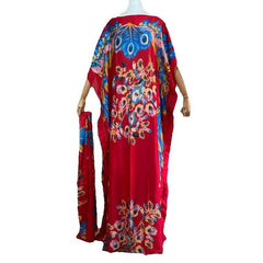 Dashiki Abaya Print Dress: Oversized Design with Matching Scarf for Women - Free Delivery Worldwide only at Flexi Africa