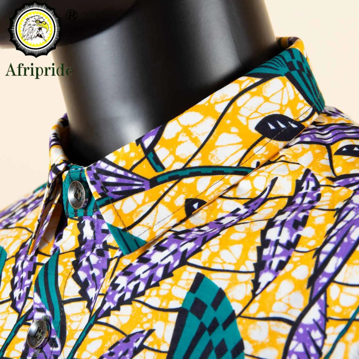 Dashiki African Men’s Long Sleeve Shirt – Ankara Print Single - Breasted Dress Shirt - Free Delivery Worldwide only at Flexi Africa