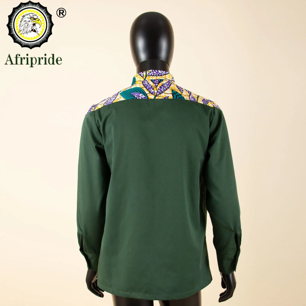 Dashiki African Men’s Long Sleeve Shirt – Ankara Print Single - Breasted Dress Shirt - Free Delivery Worldwide only at Flexi Africa