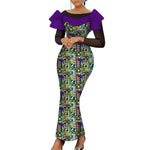 Elegant African Ankara Maxi Dress for Women – Traditional Dashiki Style - Free Delivery Worldwide only at Flexi Africa