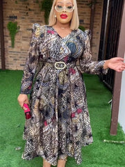 Elegant African Dresses for Women – Plus Size Spring Dashiki and Ankara Long Gown - Free Delivery Worldwide only at Flexi Africa