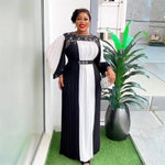 Elegant African Evening Gown for Women – Luxury Rhinestone Party Dress - Free Delivery Worldwide only at Flexi Africa