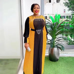 Elegant African Evening Gown for Women – Luxury Rhinestone Party Dress - Free Delivery Worldwide only at Flexi Africa