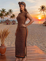 Elegant African Printed Silk Kaftan Abaya – Oversized Dress for Women - Free Delivery Worldwide only at Flexi Africa