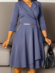 Elegant African Style Dress – High Waist Skirt with Matching Belt - Free Delivery Worldwide only at Flexi Africa
