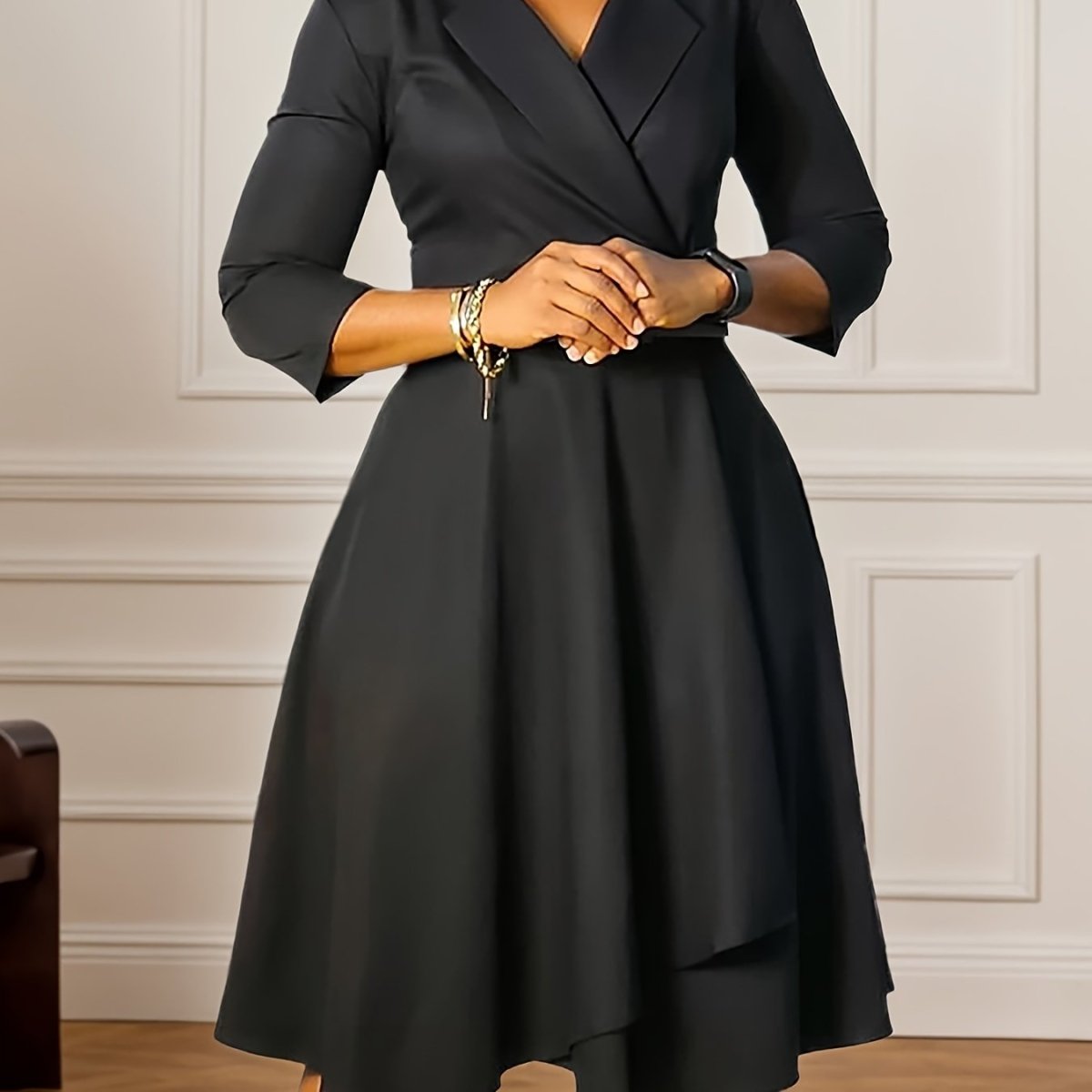 Elegant African Style Dress – High Waist Skirt with Matching Belt - Free Delivery Worldwide only at Flexi Africa