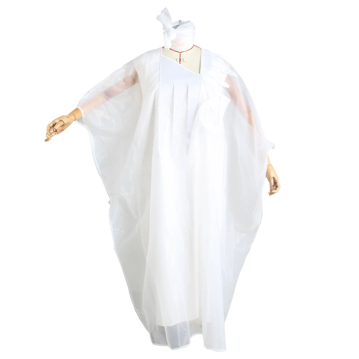 Buy Elegant African White Dress with Embroidery | Plus Size Women's Party & Church Attire for only $40.85 at Flexi Africa!
