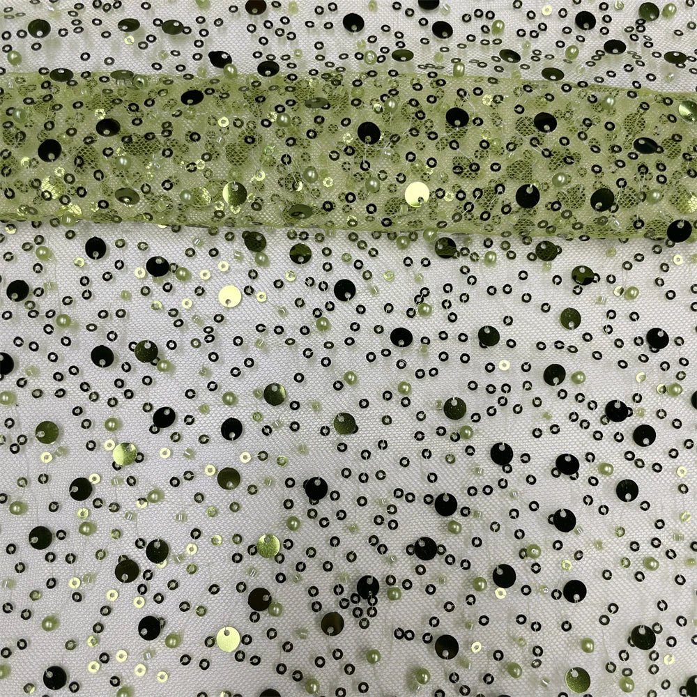 Elegant Lace Fabric – French Tulle Net with Sequins for Bridal and Special Gowns - Free Worldwide only at Flexi Africa