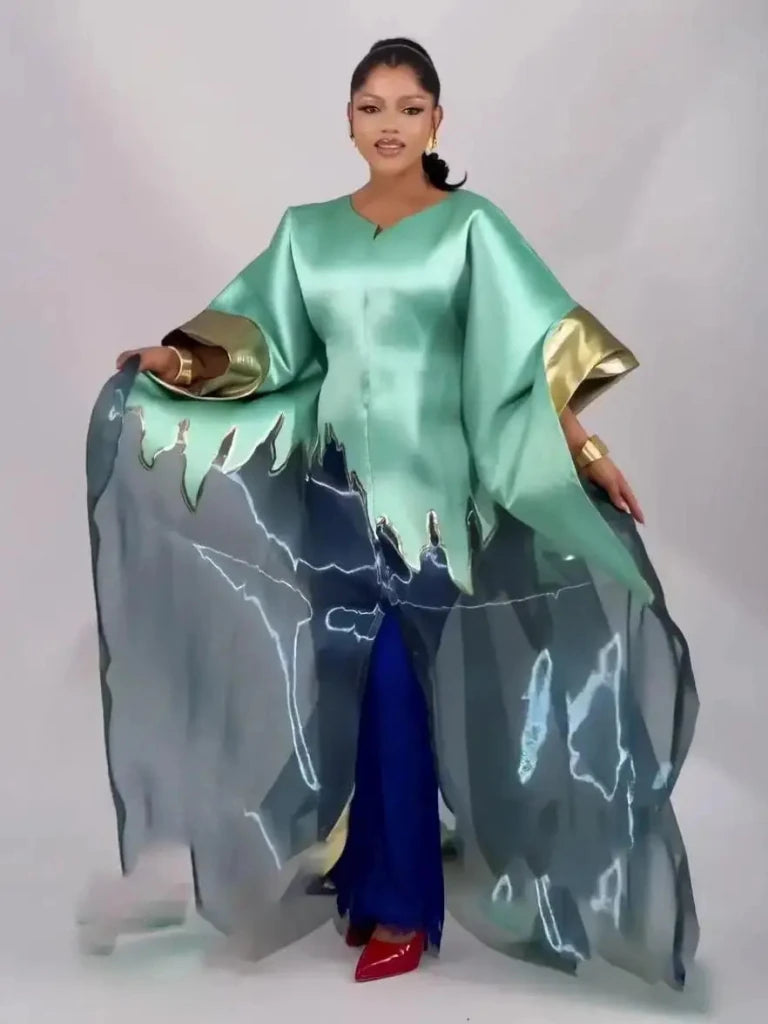 Fashion africa clothing Boubou Women's Dress Luxurious African Fabric with Embroidery Decoration Women's Clothing - Free Delivery Worldwide only at Flexi Africa