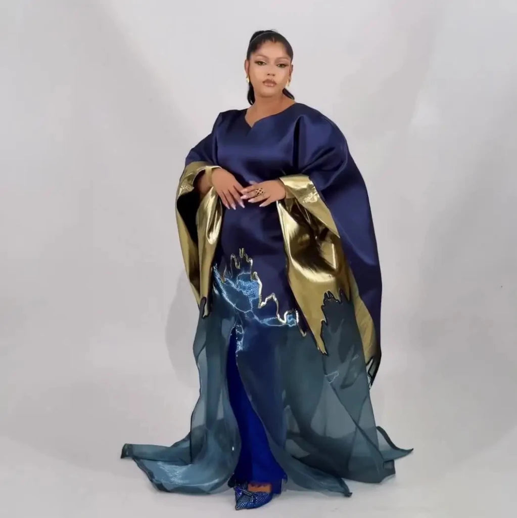 Fashion africa clothing Boubou Women's Dress Luxurious African Fabric with Embroidery Decoration Women's Clothing - Free Delivery Worldwide only at Flexi Africa