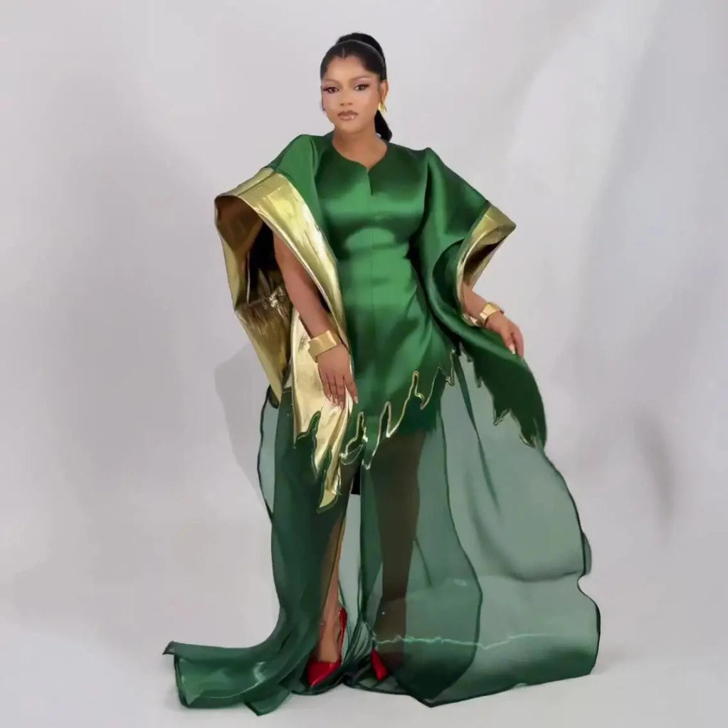 Fashion africa clothing Boubou Women's Dress Luxurious African Fabric with Embroidery Decoration Women's Clothing - Free Delivery Worldwide only at Flexi Africa