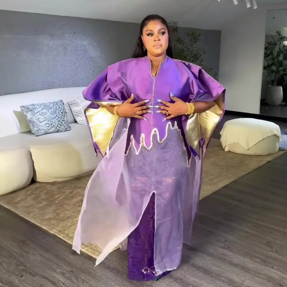 Fashion africa clothing Boubou Women's Dress Luxurious African Fabric with Embroidery Decoration Women's Clothing - Free Delivery Worldwide only at Flexi Africa