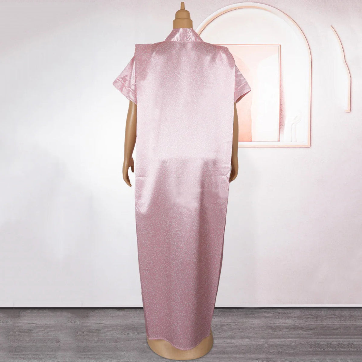 Fashion African Dresses for Woman V Neck Short Sleeve Straight Floor Length Elegant Ladies Birthday Party Dinner Vestidos Mujer - Free Delivery Worldwide only at Flexi Africa