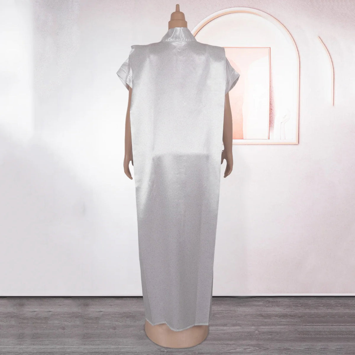 Fashion African Dresses for Woman V Neck Short Sleeve Straight Floor Length Elegant Ladies Birthday Party Dinner Vestidos Mujer - Free Delivery Worldwide only at Flexi Africa