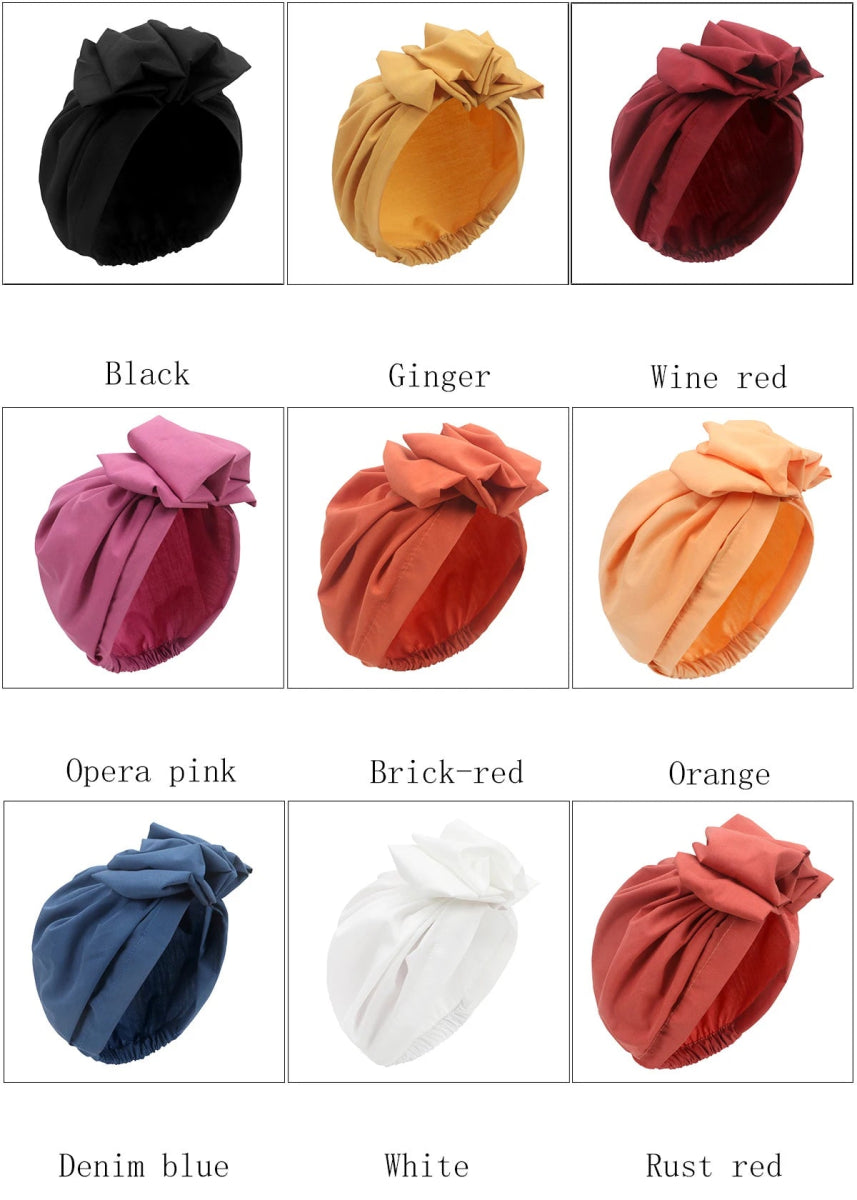Fashion African - style headgear, women's headdresses, Muslim - style soft Hijab, monochromatic colored mirror hats in Muslim style - Free Delivery Worldwide only at Flexi Africa