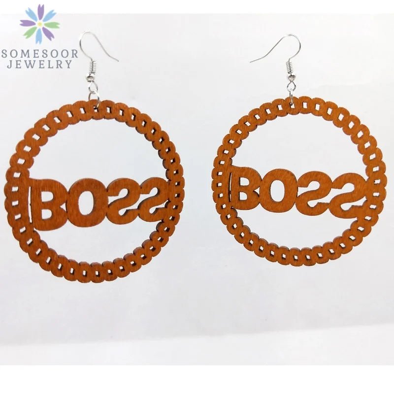 Fashion Laser-Cut Wooden African Map Drop Earrings: Traditional Ethnic Pendant Dangle Jewelry for Women - Flexi Africa