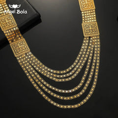 Gold Coin Necklace and Bracelet Jewelry Set for Women & Men – Middle Eastern African Inspired Gift - Free Delivery Worldwide only at Flexi Africa