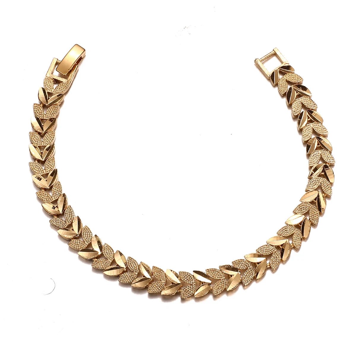 Gold - Tone Wide Bangle Bracelet for Women – African Ethiopian - Inspired Hand Chain Jewelry - Free Delivery Worldwide only at Flexi Africa