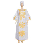 H&D African Dresses For Women Bazin Riche Tradition Embroidery Dress Lady Ankara Robe Clothes Party Gowns Skirt - Free Delivery Worldwide only at Flexi Africa