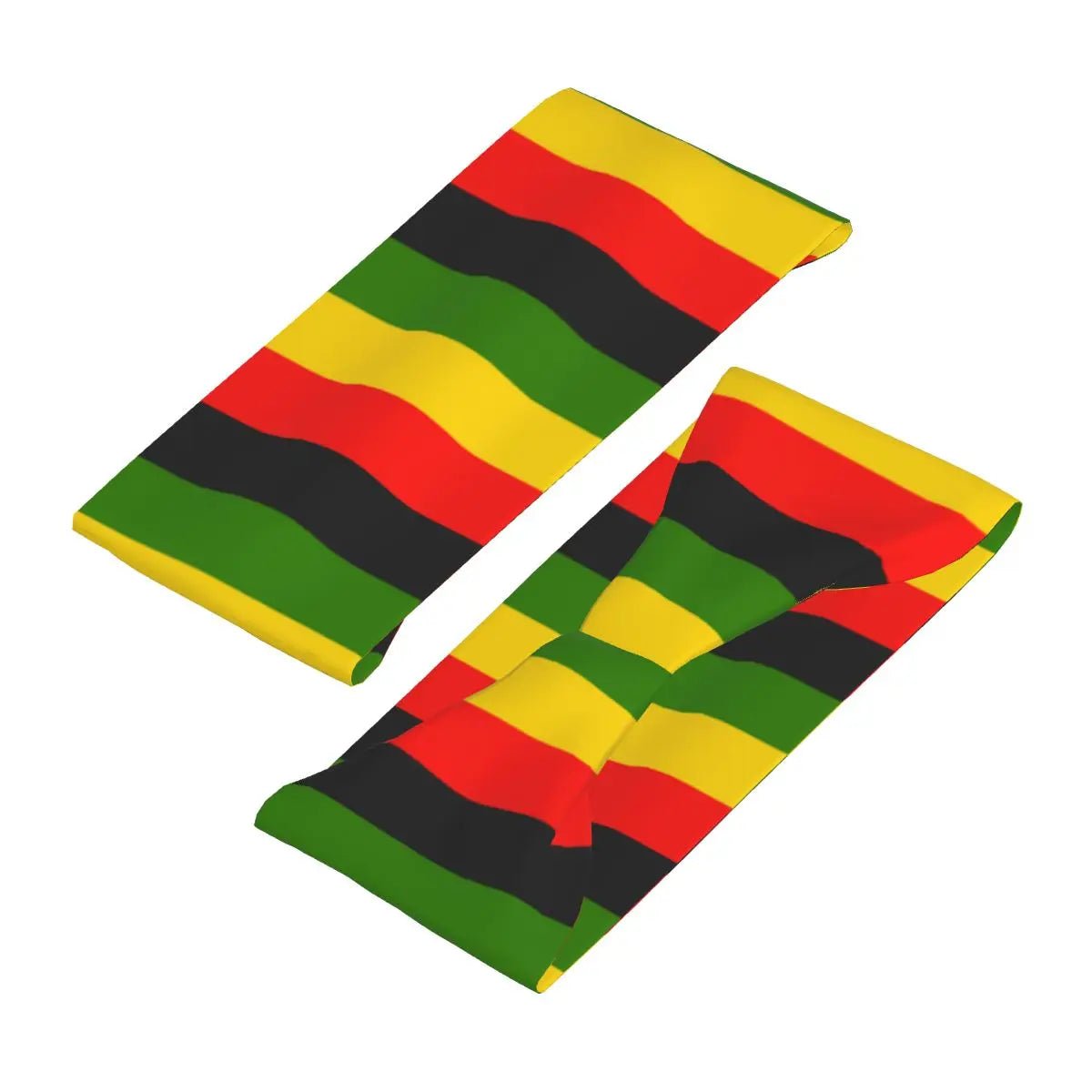 Jamaica Flag Stripe Headwrap - Stylish Headband for Sports - Flexi Africa Free Delivery Worldwide only at www.flexiafrica.com