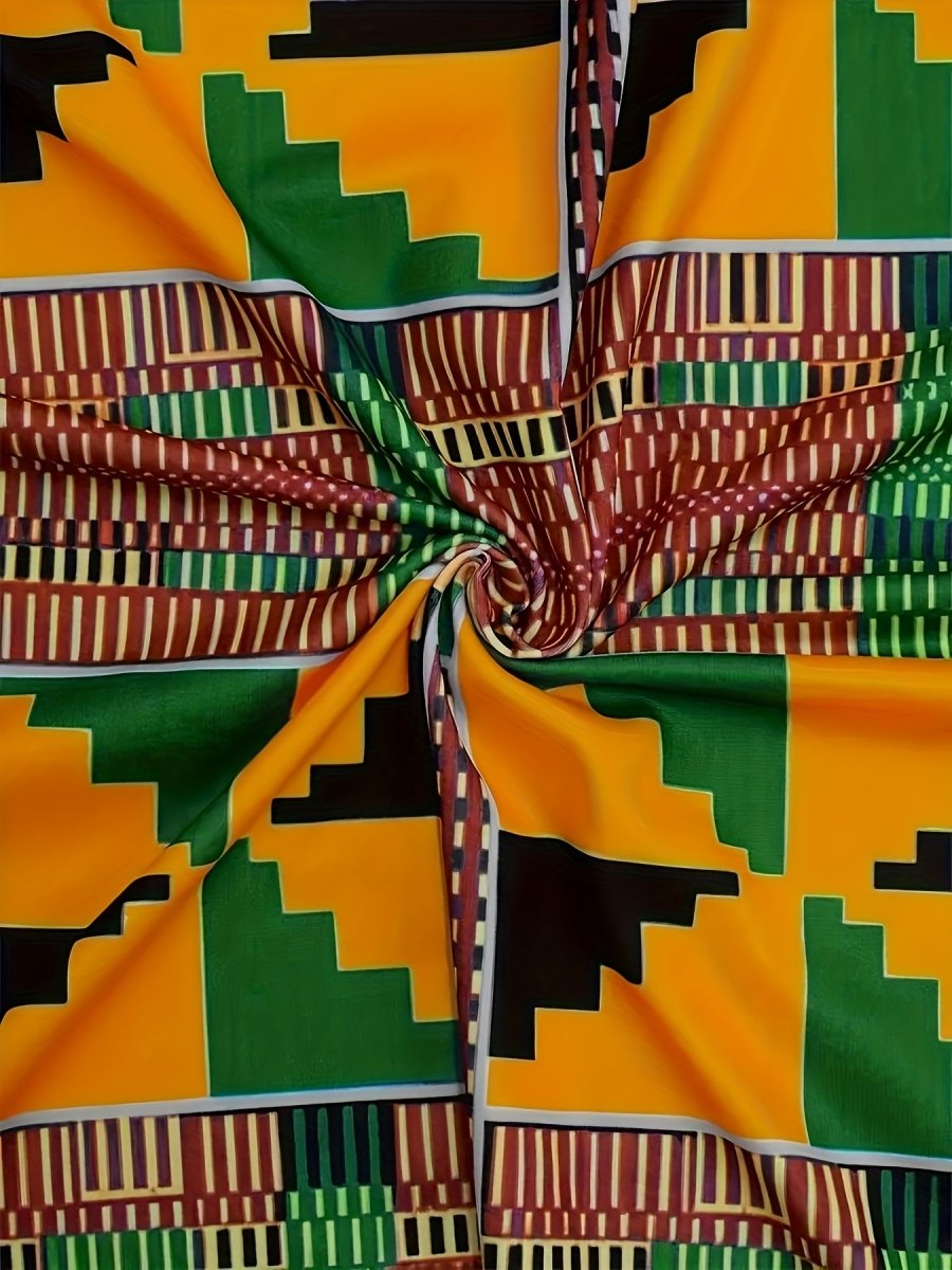 Large Size Fashion African Print Three Quarter Sleeve Shorts Set, Ankara Style, Same Style, African Tribal Style