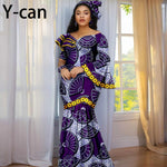 Luxury African Ankara Print Dress – Elegant Slim Fit Gown for Women’s Birthday, Wedding, and Party Events