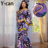 Luxury African Ankara Print Dress – Elegant Slim Fit Gown for Women’s Birthday, Wedding, and Party Events