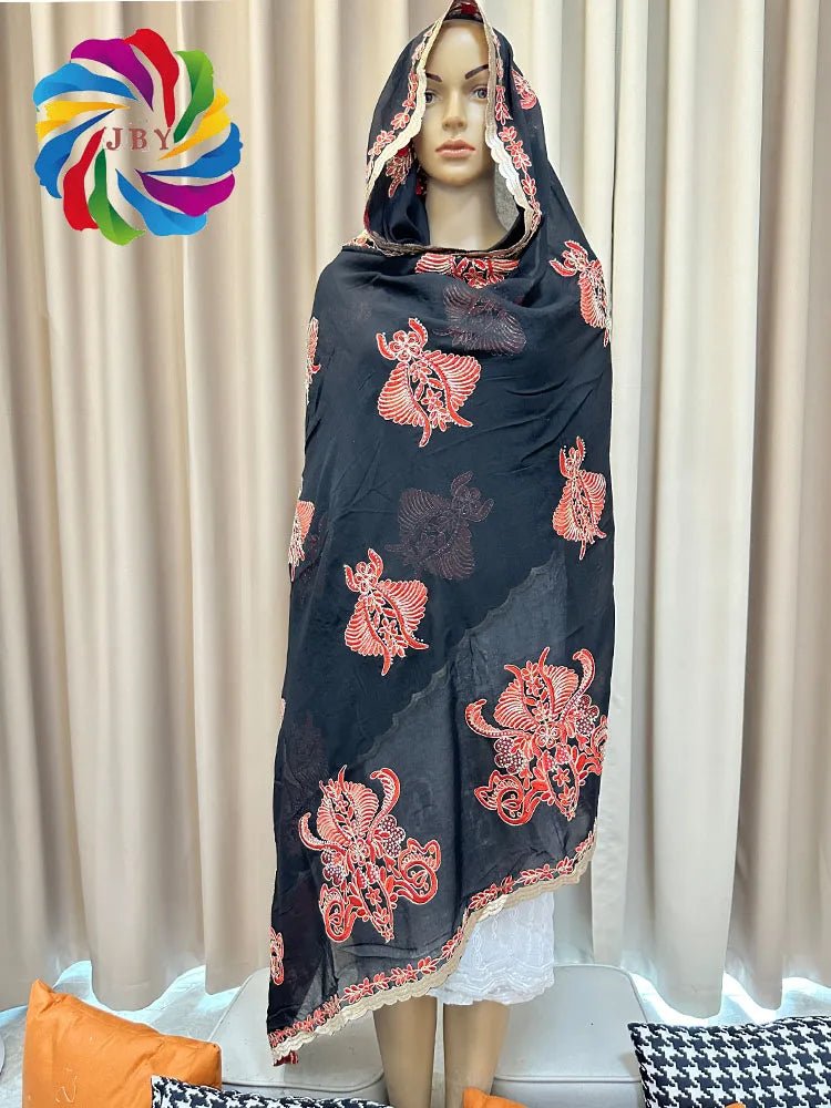 Luxury Cotton African Scarf – Muslim Women’s Hijab Shawl - Free Delivery Worldwide only at Flexi Africa