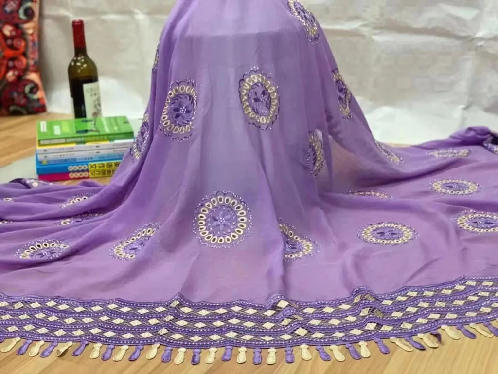 Luxury Cotton African Scarf – Muslim Women’s Hijab Shawl - Free Delivery Worldwide only at Flexi Africa