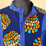 Buy Matching Bazin African Couple Attire – Women’s Mermaid Dress & Men’s Shirt Pant Set for only $67.83 at Flexi Africa!