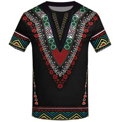 Men's T-Shirts 3D Printing Ethnic African Clothing Round Neck Shirts - Free Delivery Worldwide only at Flexi Africa