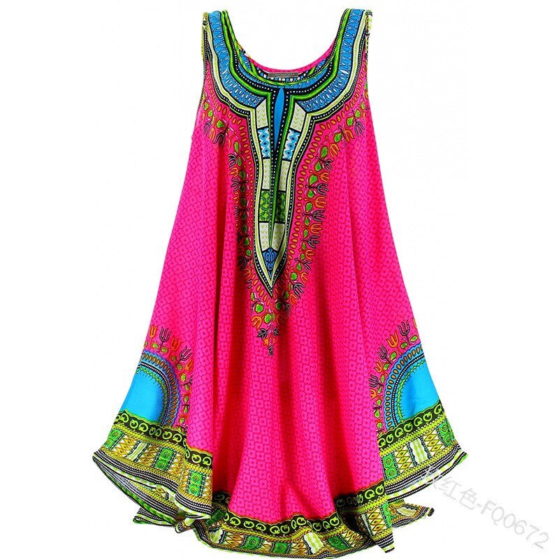 National-Inspired Vest Printed Dress for Women, Celebrating Cultural Elegance and Feminine Allure - Flexi Africa