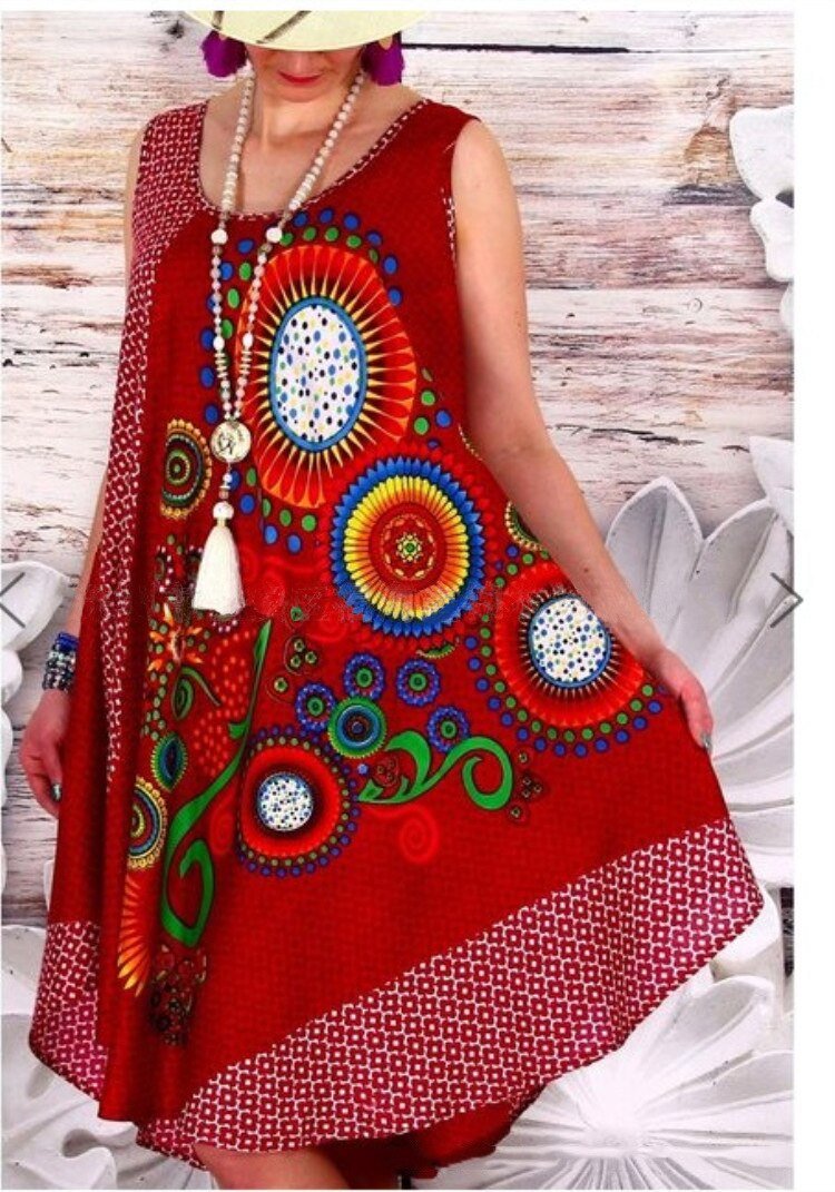 National-Inspired Vest Printed Dress for Women, Celebrating Cultural Elegance and Feminine Allure - Flexi Africa