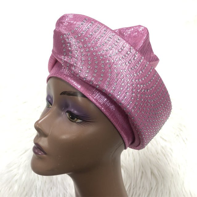 Nigerian Gele Headtie Auto Gele Turban Cap Brocade Fabric Organic Party Wedding- Flexi Africa offers Free Delivery Worldwide