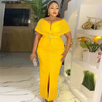 Plus Size African Dress for Women Dashiki Print Elegant Maxi Long Party Gown - Free Delivery Worldwide only at Flexi Africa