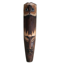 Solid Wood African Mask: Wall Hanging Woodcut Decoration for Bars and Restaurants - Free Delivery Worldwide only at Flexi Africa