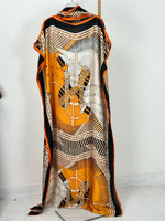 Stunning Africa Patterned Kaftan Dress for Women's Plus Size Ramadan Clothing - Free Delivery Worldwide only at Flexi Africa