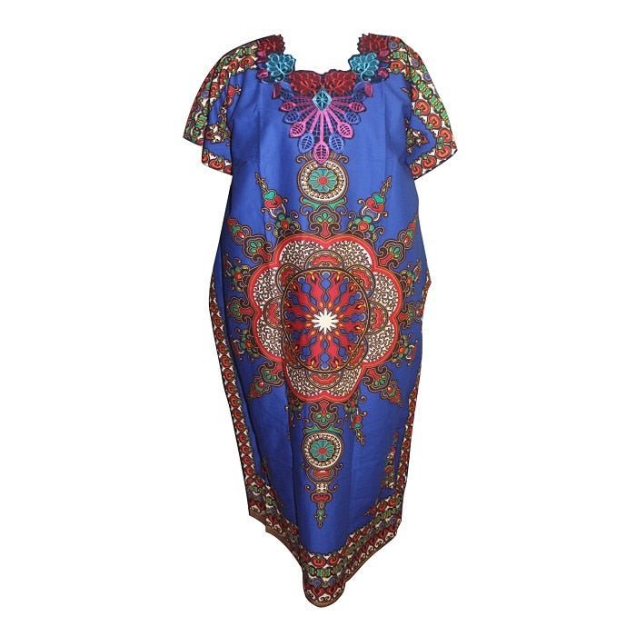 Dashikiage African Ladies Dress - 100% Cotton with Elegant African Print - Free Delivery Worldwide only at Flexi Africa