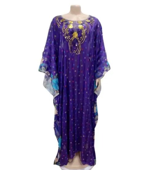 Stunning Spring/Summer Collection: Vibrant African Print Polyester Long Robes for Women - Flexi Africa - www.flexiafrica.com